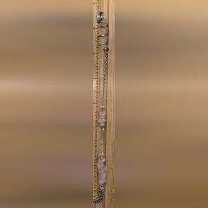 Delicate Pink Bead Pendant Necklace - Women's Jewelry